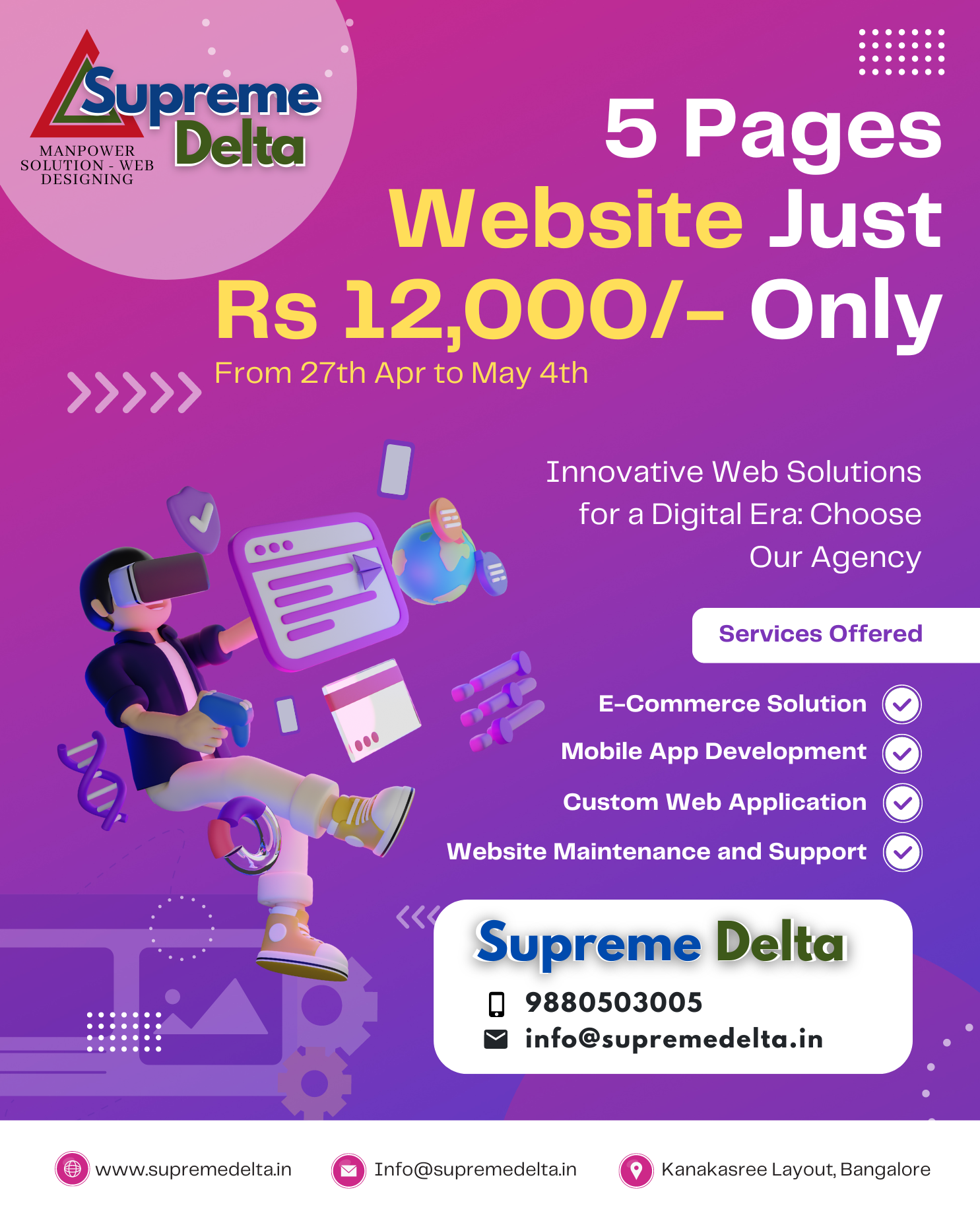 5 Pages Website Just Rs 12,000/- Only